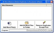 MS Word Remove (Delete) Duplicates In Documents So screenshot